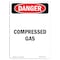 Signmission Safety Sign, OSHA Danger, 5" Height, Portrait Compressed Gas, Portrait OS-DS-D-35-V-1076 - alternate 1